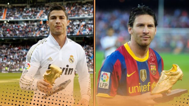 Lionel Messi Cristiano Ronaldo Golden Boots European Golden Shoes comparison