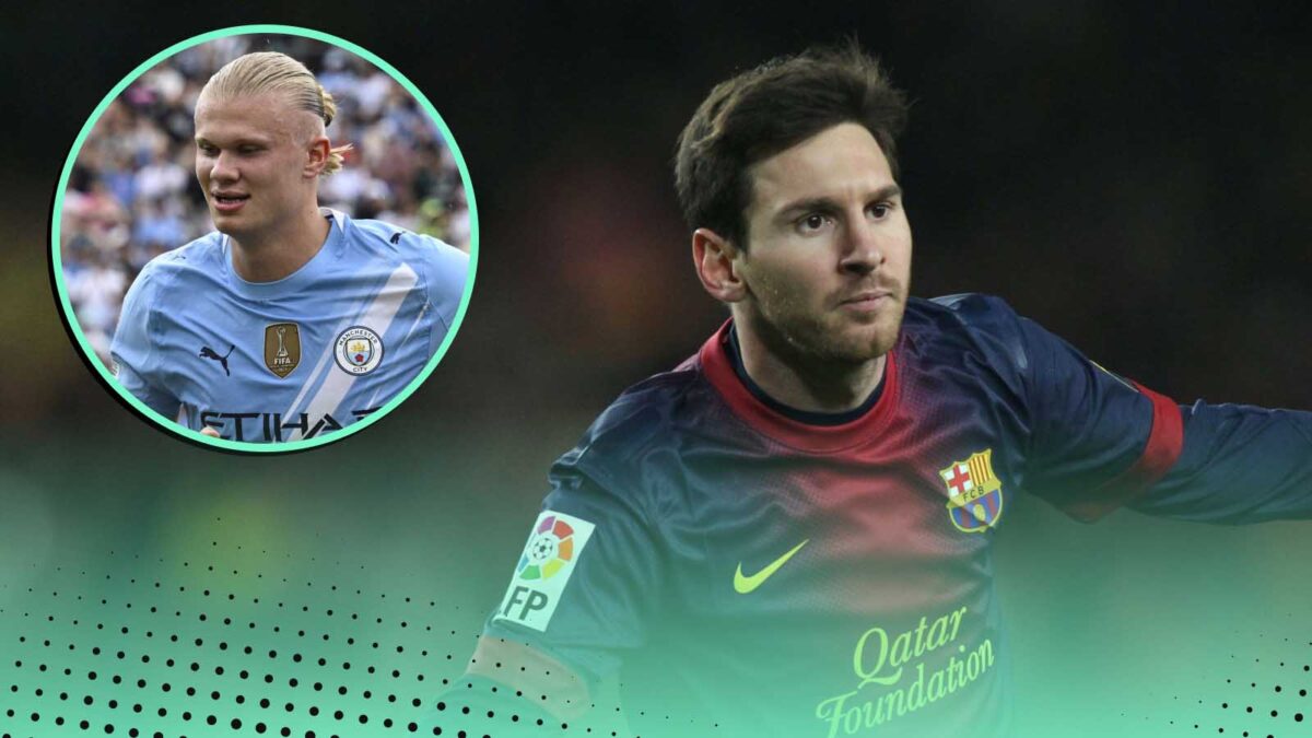 Lionel Messi and Erling Haaland