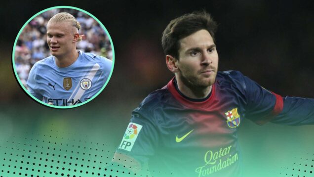 Lionel Messi and Erling Haaland