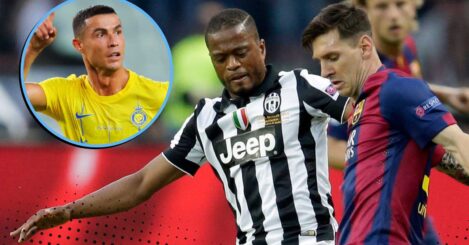 Patrice Evra wades into Messi vs Ronaldo debate & gets absolutely cooked in the replies