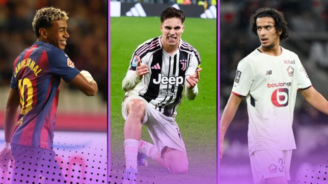 An XI of the best wonderkids on Football Manager 2026: Huijsen, Paz, Yamal, Yildiz