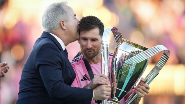 Messi lifting the latest trophy of his glittering career in December 2025.
