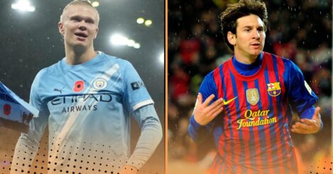 Erling Haaland is on track to destroy Messi’s best-ever goalscoring season