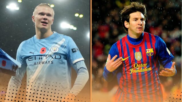 Lionel Messi Erling Haaland Goals Scored Comparison