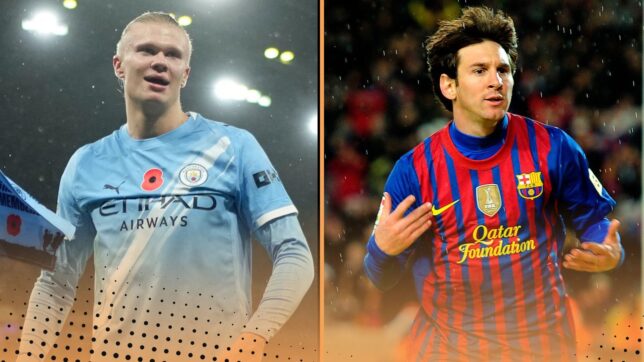 Lionel Messi Erling Haaland Goals Scored Comparison