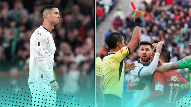 Cristiano Ronaldo Lionel Messi Yellow Cards Red Cards Comparison