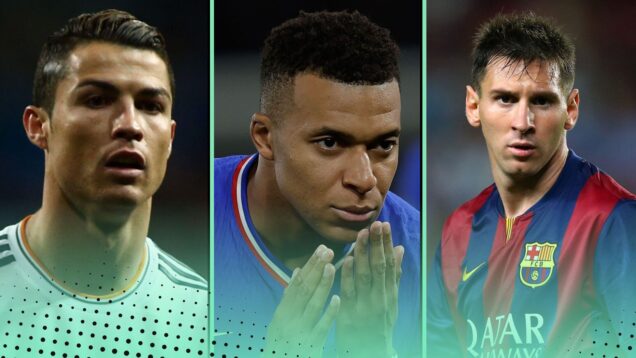 Mbappe is keeping pace with two generational greats.