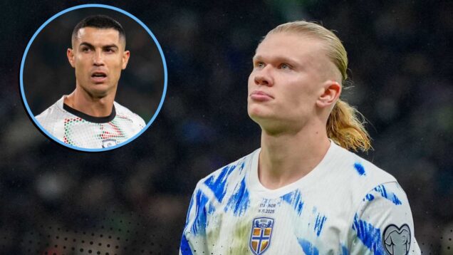 Erling Haaland and Cristiano Ronaldo.