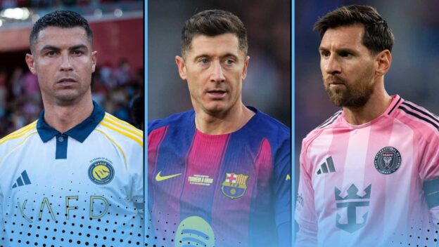 Cristiano Ronaldo, Robert Lewandowski, Lionel Messi