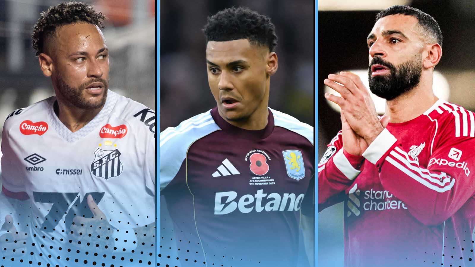 Neymar, Ollie Watkins and Mo Salah