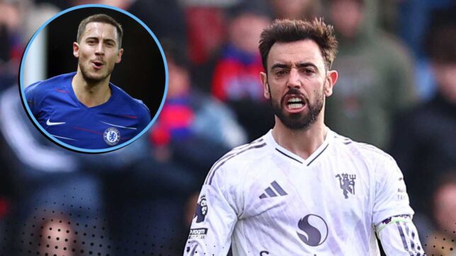Bruno Fernandes and Eden Hazard