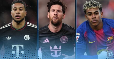 The 7 players with most assists in 2025 across world football: Messi, Yamal tied in 4th..