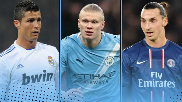 Cristiano Ronaldo, Erling Haaland, Zlatan