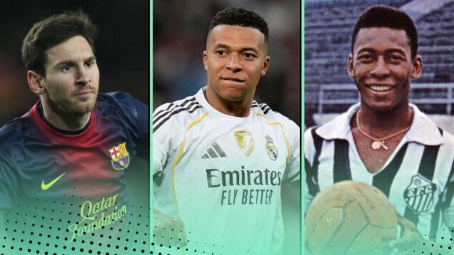Lionel Messi, Kylian Mbappe, Pele