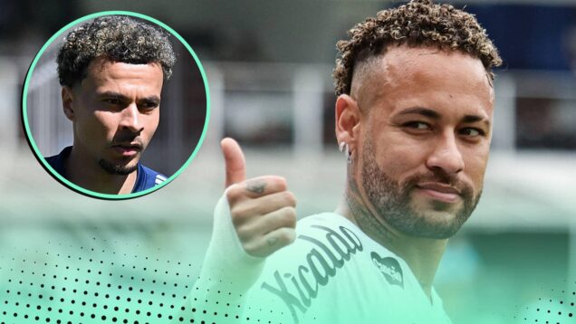 Neymar thumbs up; Dele Alli in a circle