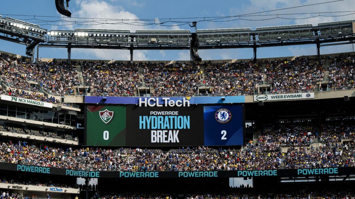 A hydration break during the 2025 Club World Cup. FIFA are extending this across all 2026 World Cup matches.