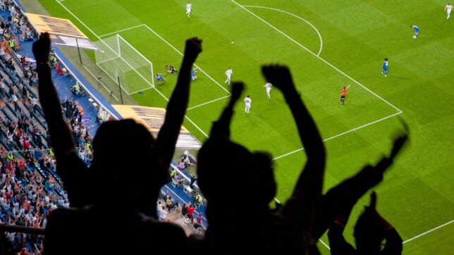 Real Madrid fans celebrate a goal at the Bernabeu. This could be you.