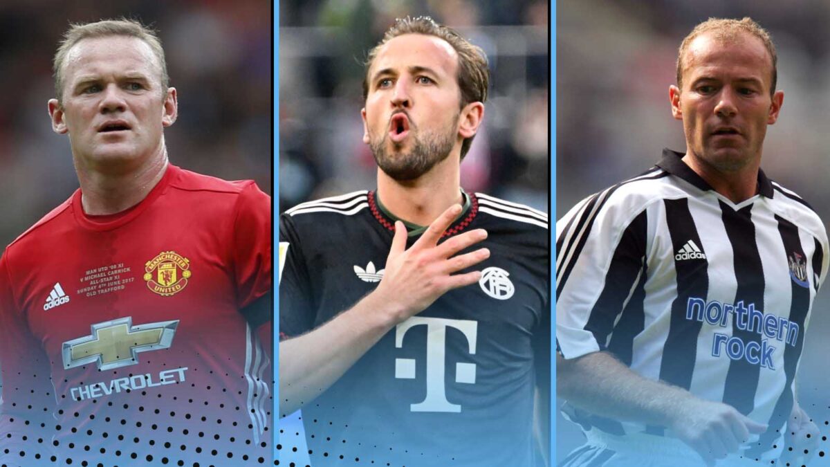 Wayne Rooney, Harry Kane and Alan Shearer