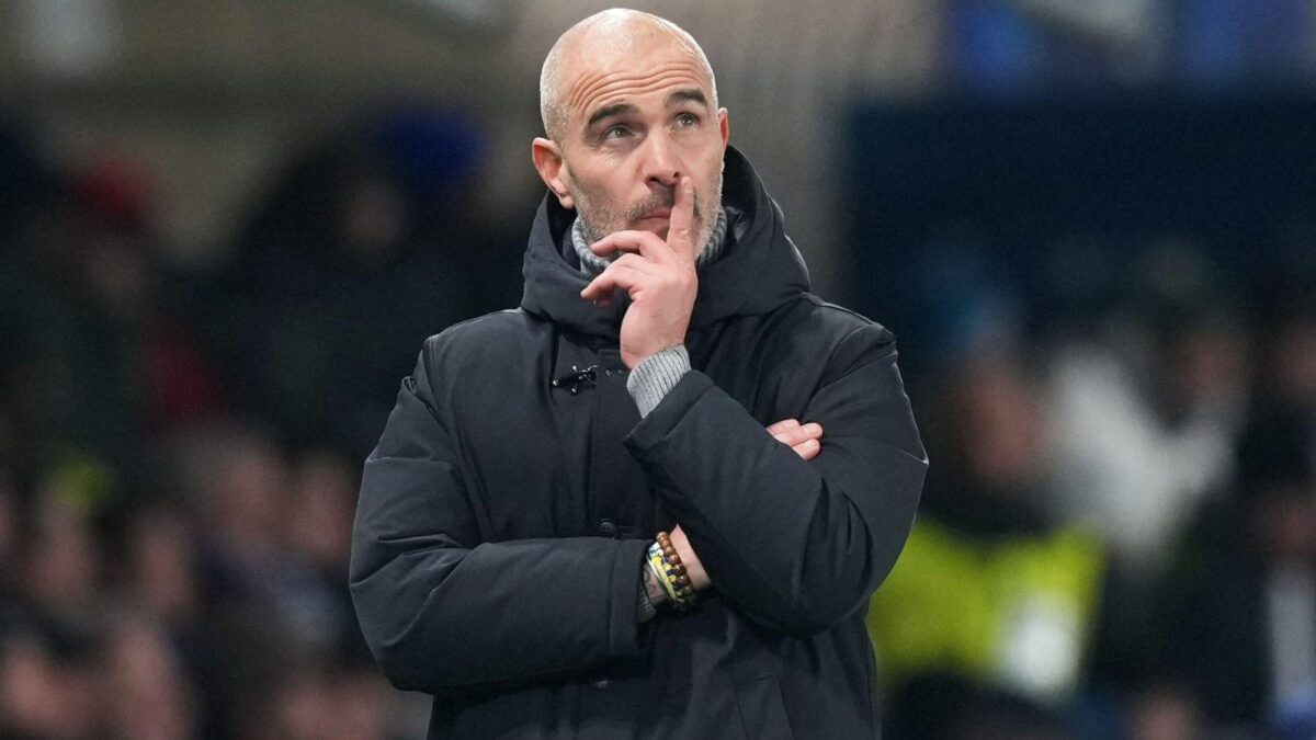 Chelsea's head coach Enzo Maresca reacts during the Champions League opening phase soccer match between Atalanta and Chelsea, in Bergamo, Italy, on Dec. 9, 2025.