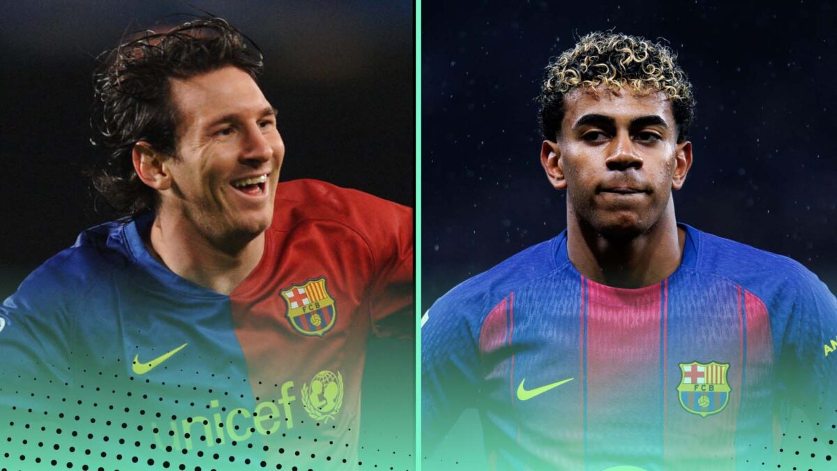Lamine Yamal and Lionel Messi