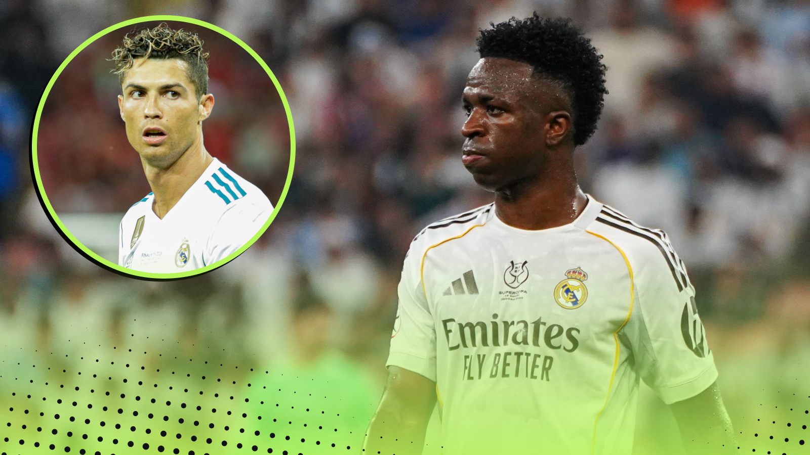 Add to cart Share Jeddah, Saudi Arabia. 08th Jan, 2026. Real Madrid's Vinícius Júnior seen during the Spanish Super Cup semi-final match between Real Madrid and Atletico Madrid at King Abdullah Sports City.