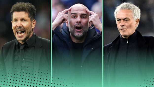 Diego Simeone, Pep Guardiola and Jose Mourinho