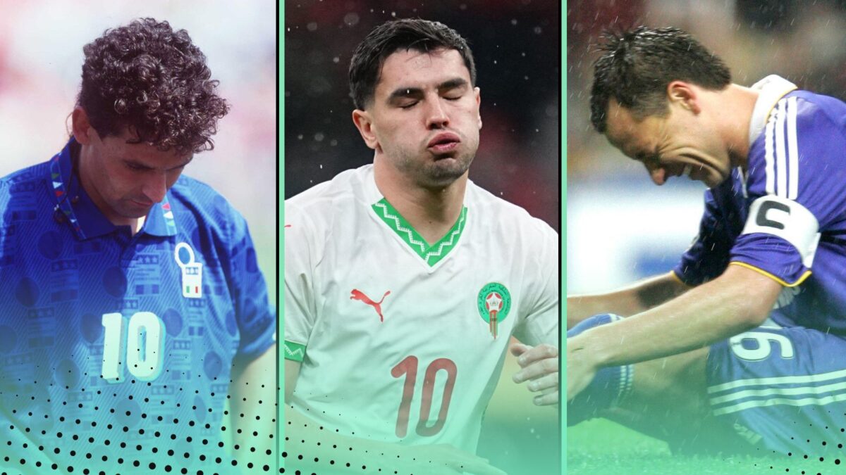 Roberto Baggio, Brahim Diaz and John Terry feature in the most painful penalty misses in football history