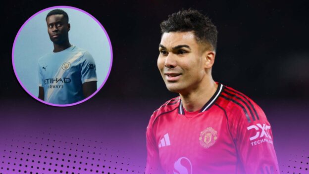 Marc Guehi of Man City and Casemiro of Man Utd