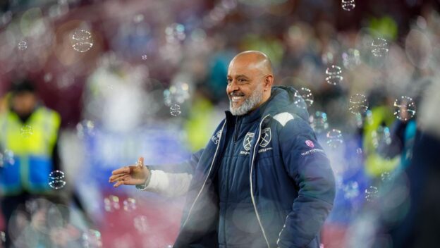 West Ham United manager Nuno Espirito Santo during the Premier League match at London Stadium, London. Picture date: Friday April 10, 2026.