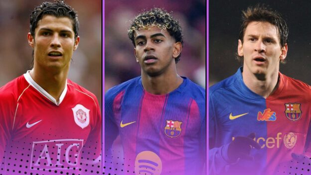 Cristiano Ronaldo, Lamine Yamal, Lionel Messi