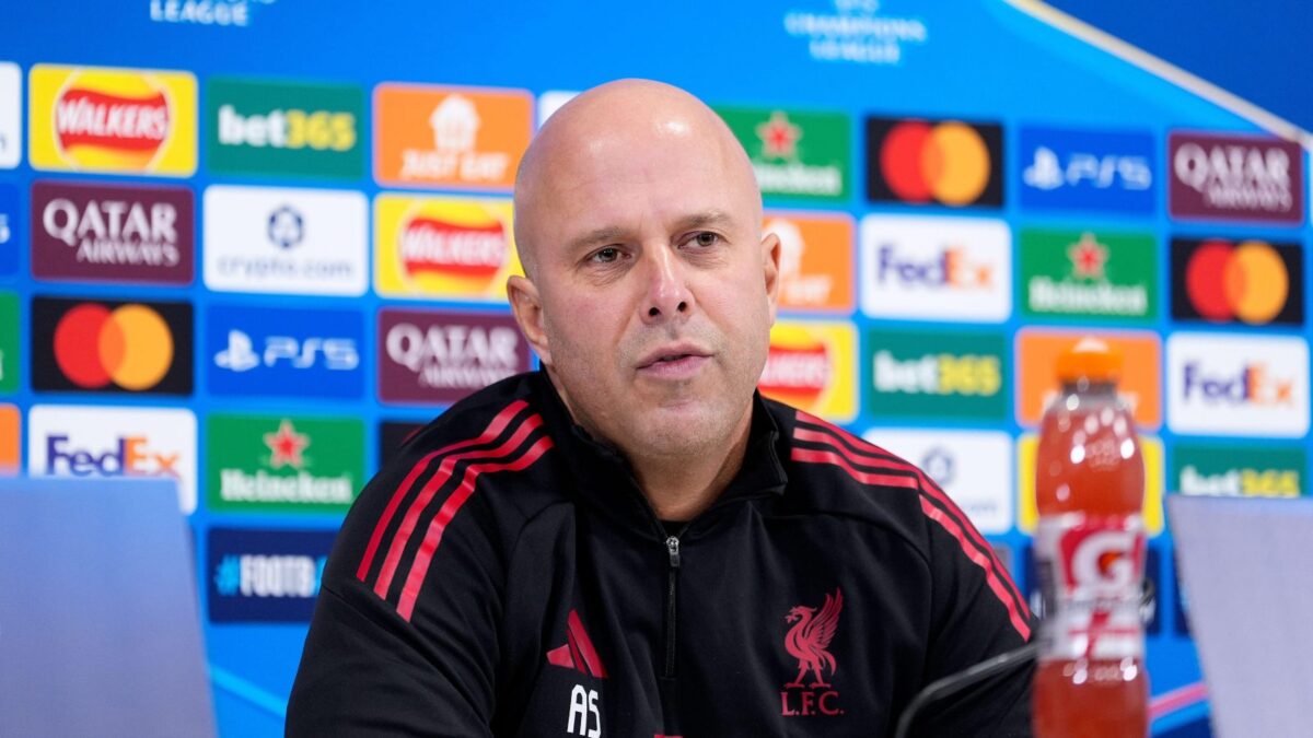 Liverpool manager Arne Slot during a press conference at Anfield, Liverpool. Picture date: Tuesday November 25, 2025.