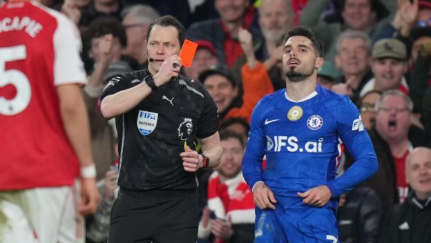 Another week, another red card for Chelsea.