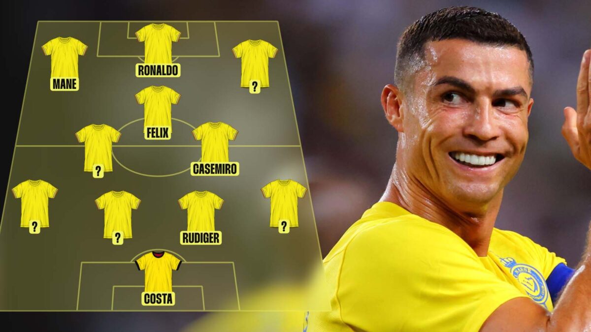 Cristiano Ronaldo next to Al-Nassr's XI