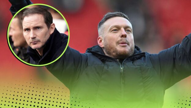 Kim Hellberg of Middlesbrough and Frank Lampard