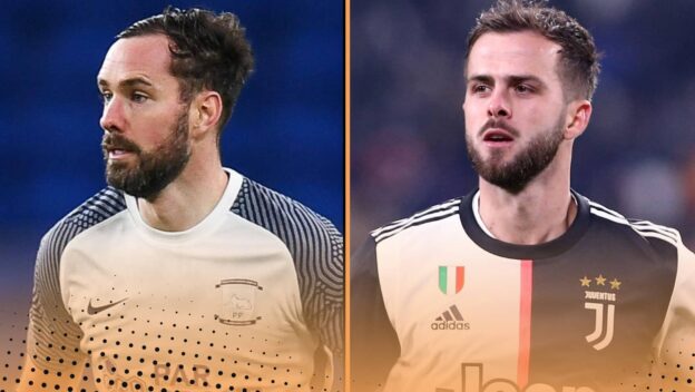Split image of Greg Cunningham and Miralem Pjanic