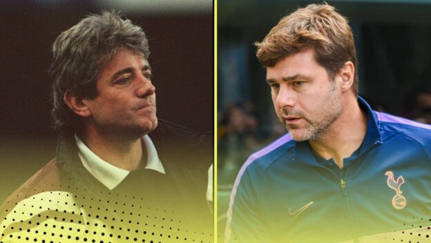 Collage of Kevin Keegan and Mauricio Pochettino
