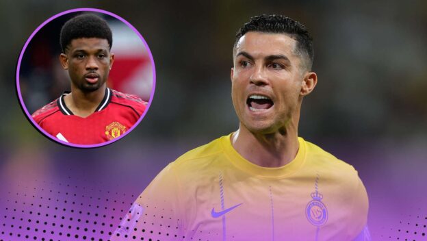 Amad Diallo and Cristiano Ronaldo