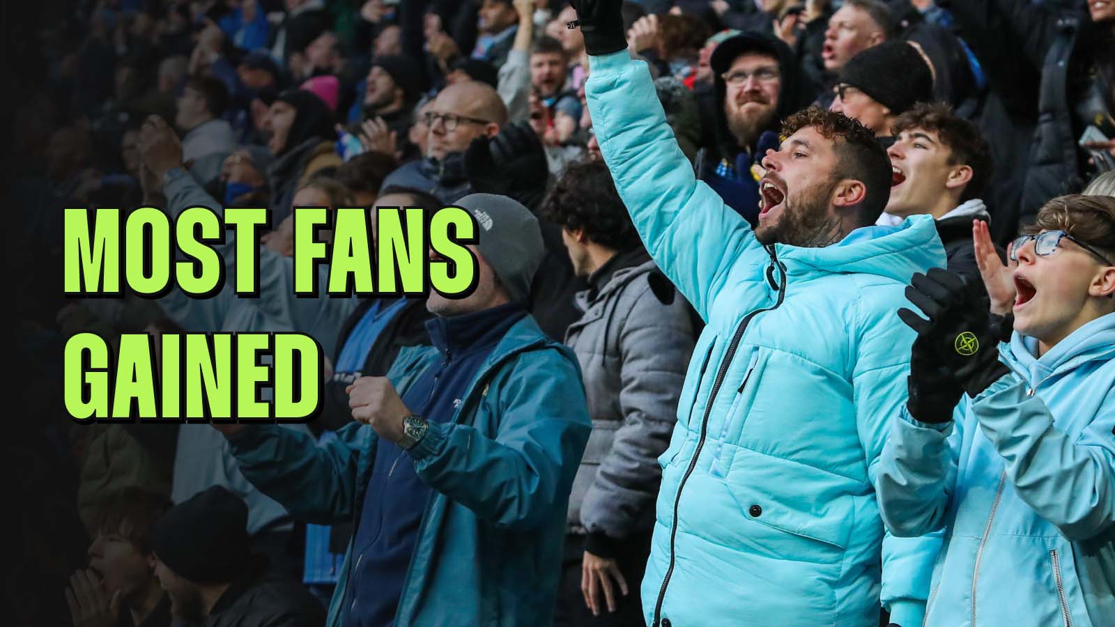 English football clubs who've gained the most fans since 2016