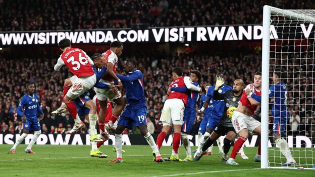 A Picasso painting of Premier League football in 2026.