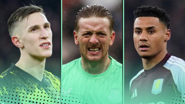 Best trophyless footballers featuring Nico Schlotterbeck, Jordan Pickford and Ollie Watkins
