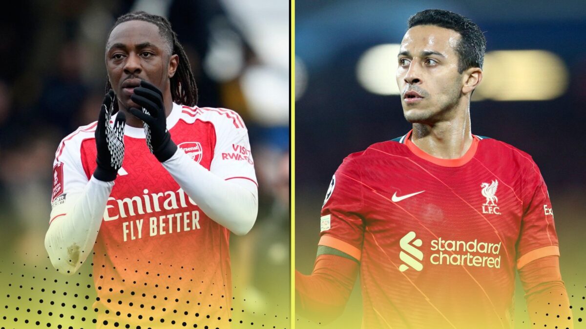 Quadruple-chasing teams featuring 2025-26 Arsenal and Liverpool 2021-22