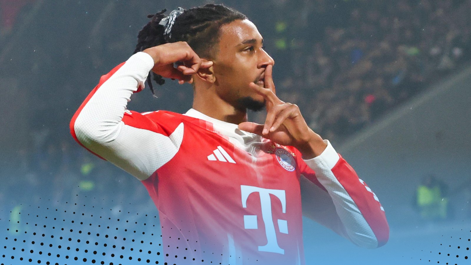 Michael Olise scores for Bayern