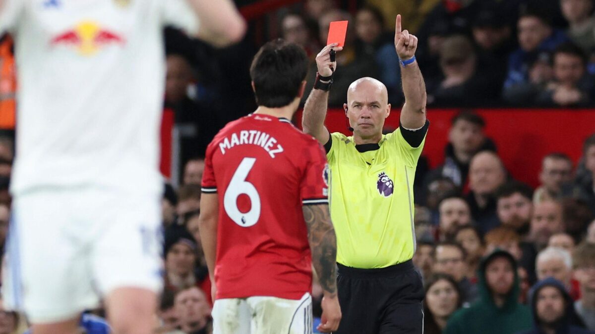 The latest red card for Manchester United.