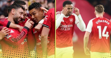 The Premier League’s top six head-to-head table this season: Man Utd TOP, Arsenal 4th…