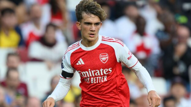 Max Dowman in action for Arsenal