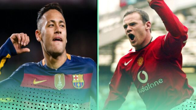 Comparing Neymar’s Barca & PSG stats with Wayne Rooney’s at Man Utd