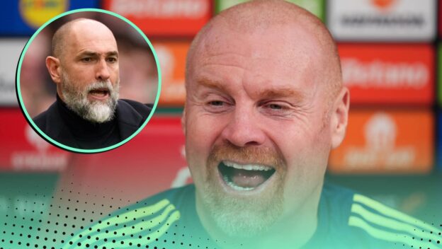 Sean Dyche and, inset, Igor Tudor