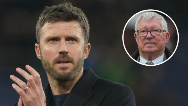 Michael Carrick and, inset, Sir Alex Ferguson.