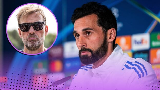 Alvaro Arbeloa. with Jurgen Klopp inset