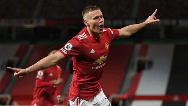 Scott McTominay scored twice in four minutes against Leeds in 2020.